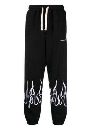 Vision Of Super flame-print cotton track pants - Black