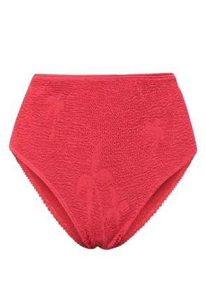 Bond-eye Palmer crinkled bikini bottoms - Red