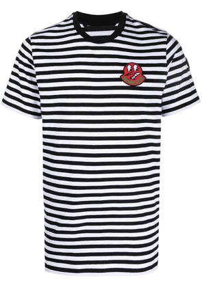 Moncler logo-patch striped T-shirt - Black
