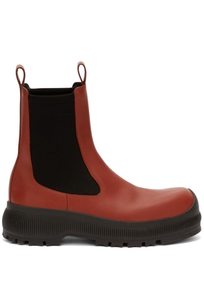 Jil Sander slip-on leather ankle boots - Red