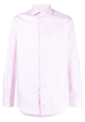 Canali long-sleeve cotton shirt - Pink