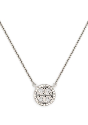Tory Burch Miller logo-pendant necklace - Silver