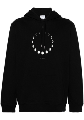 Courrèges moon-print cotton hoodie - Black