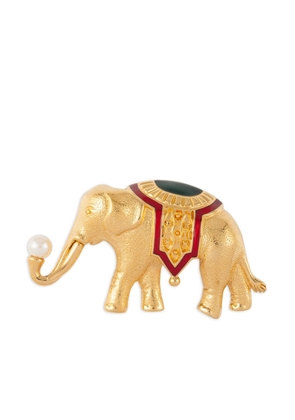 Susan Caplan Vintage 1980s Monet elephant brooch - Gold