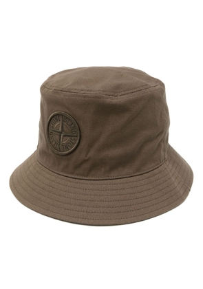 Stone Island embroidered-logo bucket hat - Green