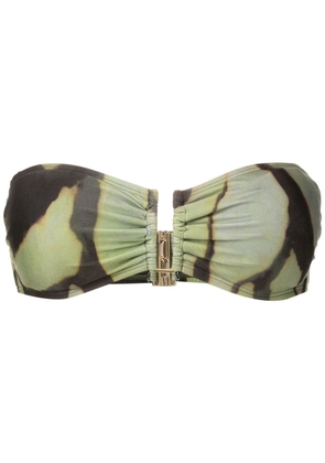 Lenny Niemeyer graphic-print bikini top - Green