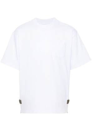 sacai zip-detail cotton T-shirt - White