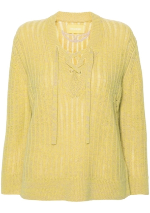Zadig&Voltaire Fanny lace-up jumper - Yellow