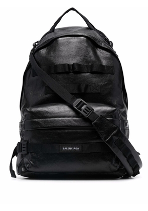 Balenciaga army multicarry leather backpack - Black