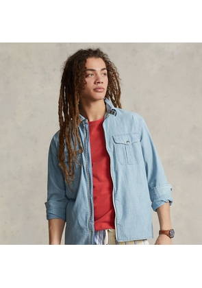 Classic Fit Chambray Zip-Front Shirt