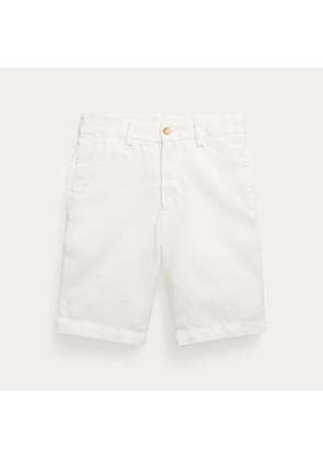 Straight Fit Linen-Cotton Short