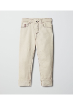 Brunello Cucinelli Kids Contrast-Stitch Jeans