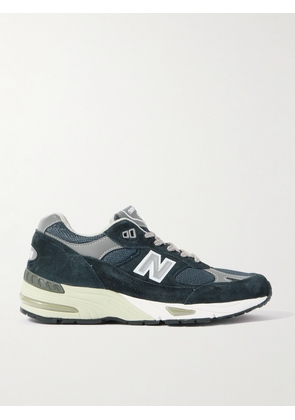 New Balance - 991 Suede, Mesh and Leather Sneakers - Men - Blue - UK 7