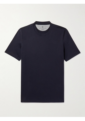 Brunello Cucinelli - Cotton-Jersey T-Shirt - Men - Blue - IT 44