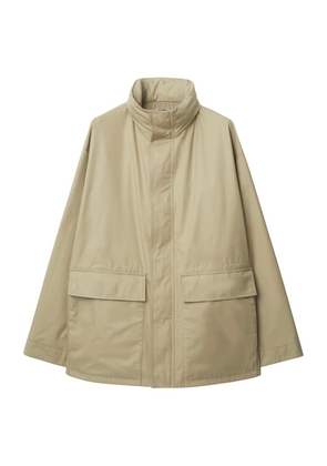 Burberry Cotton Gabardine Hooded Jacket