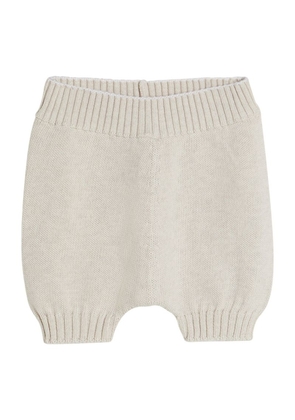 Brunello Cucinelli Kids Cotton-Knit Bernie Shorts (3-24 Months)