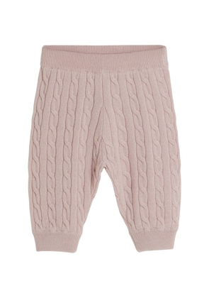 Brunello Cucinelli Kids Cashmere Cable-Knit Bernie Trousers (3-24 Months)