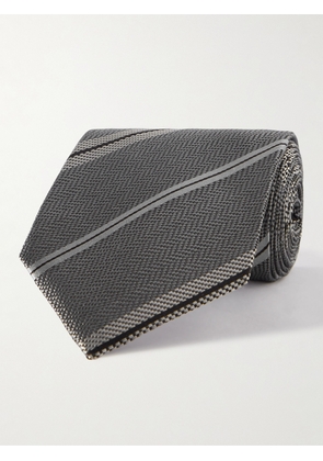 TOM FORD - 8cm Striped Silk Tie - Men - Gray