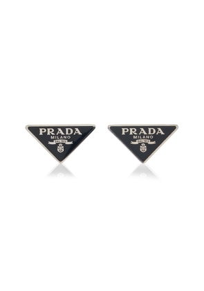 Prada - Enameled Sterling Silver Earrings - Black - OS - Moda Operandi - Gifts For Her
