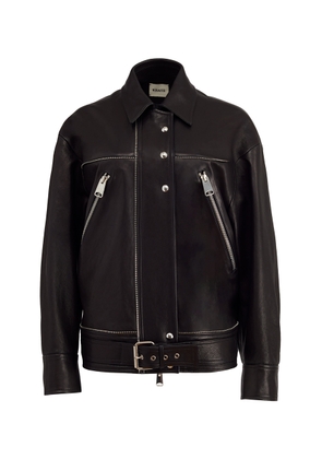 Khaite - Herman Leather Jacket - Black - L - Moda Operandi