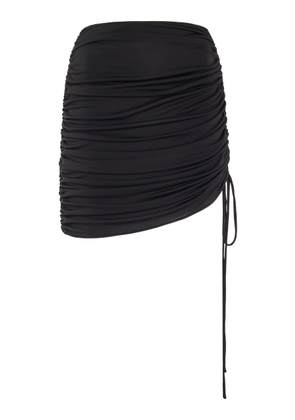 K.ngsley - Ryan Ruched Jersey Mini Skirt - Black - M - Moda Operandi