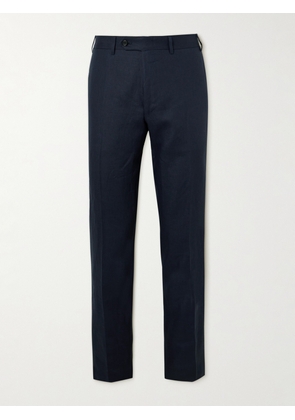 Canali - Kei Slim-Fit Linen Trousers - Men - Blue - IT 46
