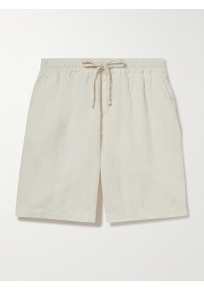 Altea - Samuel Straight-Leg Linen Drawstring Shorts - Men - White - S