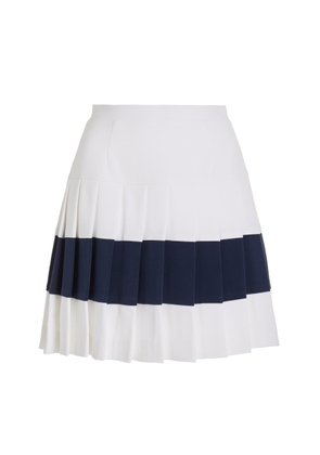 Sergio Hudson - Exclusive Pleated Crepe Mini Tennis Skirt - White - US 4 - Moda Operandi