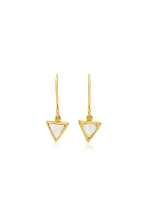 Amrapali - 18K Yellow Gold Kundan Diamond Triangle Drop Earrings - Gold - OS - Moda Operandi - Gifts For Her