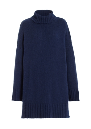 Favorite Daughter - The St. James Knit Wool-Cashmere Mini Dress - Navy - S - Moda Operandi