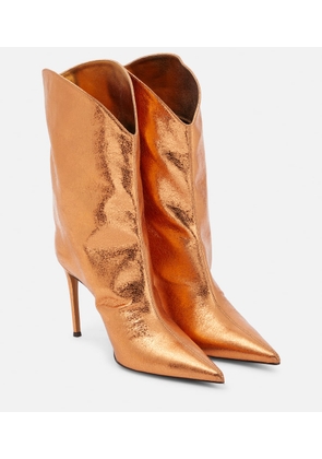Alexandre Vauthier Metallic leather ankle boots