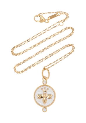 Monica Rich Kosann - Queen Bee 18K Yellow Gold Enameled Diamond Necklace - Gold - OS - Moda Operandi - Gifts For Her