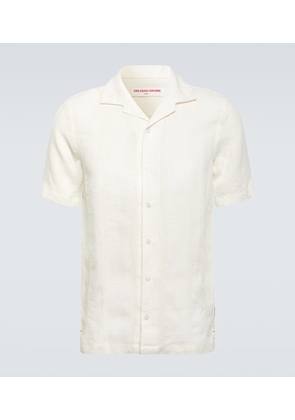Orlebar Brown Hibbert linen-blend bowling shirt