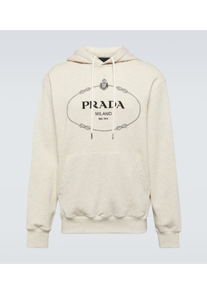 Prada Logo cotton hoodie