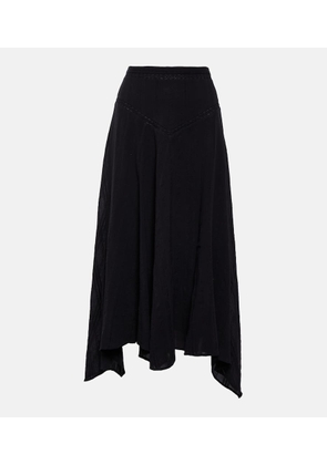 Marant Etoile Aline pleated cotton-blend midi skirt