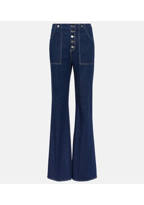 Veronica Beard Crosbie high-rise wide-leg jeans