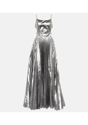 Christopher Kane Cutout pleated lamé gown