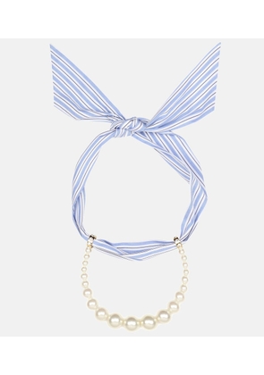 Miu Miu Faux-pearl scarf necklace