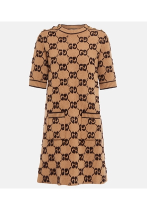 Gucci Maxi GG wool minidress
