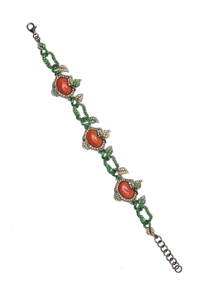 Wendy Yue - Coral in Deco 18K White Gold; Sapphire and Diamond Bracelet - Multi - OS - Moda Operandi - Gifts For Her
