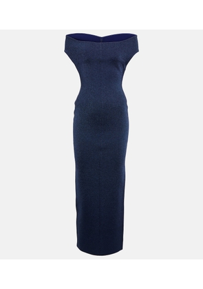 Alaïa Off-shoulder wool-blend Lurex® gown