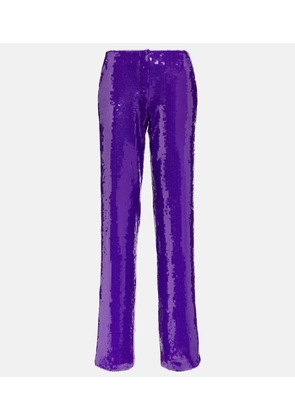 LaQuan Smith Sequined wide-leg pants