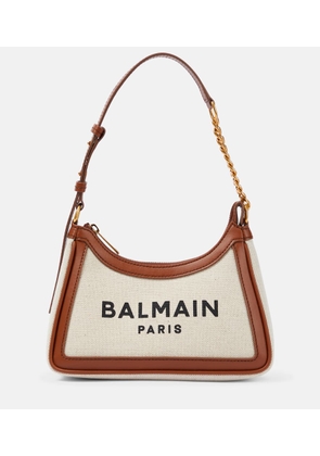 Balmain B-Army canvas and leather shoulder bag