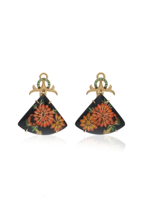 Silvia Furmanovich - Marquetry Diamond and Tsavorite Earrings - Orange - OS - Moda Operandi - Gifts For Her