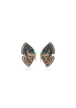 Silvia Furmanovich - Marquetry Wood Butterfly Earrings - Multi - OS - Moda Operandi - Gifts For Her