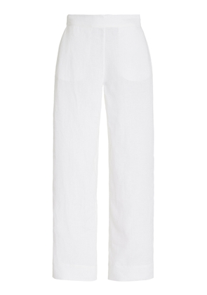 Asceno - The London Linen PJ Pants - White - S - Moda Operandi