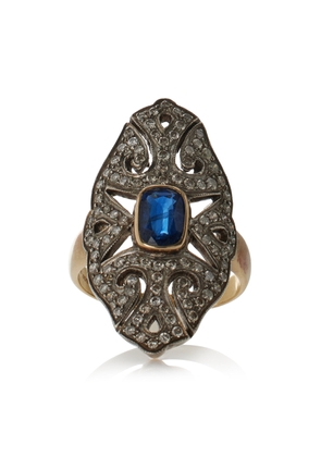Amrapali - One-of-a-Kind Rajasthan 18K Yellow Gold Sapphire; Diamond Ring - Blue - US 7 - Moda Operandi - Gifts For Her