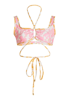 Ephemera - Folk Spliced Weave Bikini Top - Pink - EU 38 - Moda Operandi