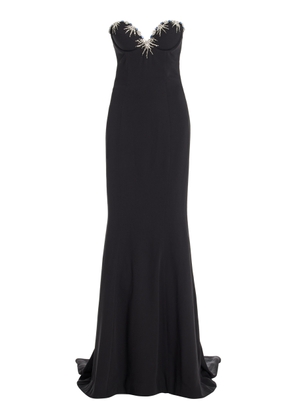 Miss Sohee - Iris Embellished Silk Crepe Gown - Black - UK 10 - Moda Operandi