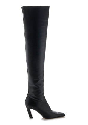 Khaite - Marfa Over-The-Knee Leather Boots - Black - IT 39.5 - Moda Operandi